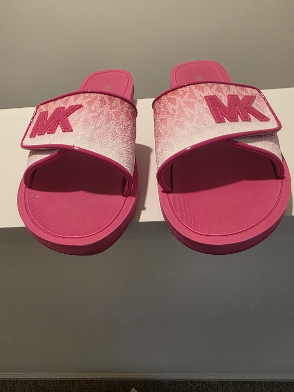 Michael Kors Pink MK Slide Sandals